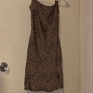 Glassons Leopard Print Adjustable Spaghetti Strap Classic Summer Dress Leopard